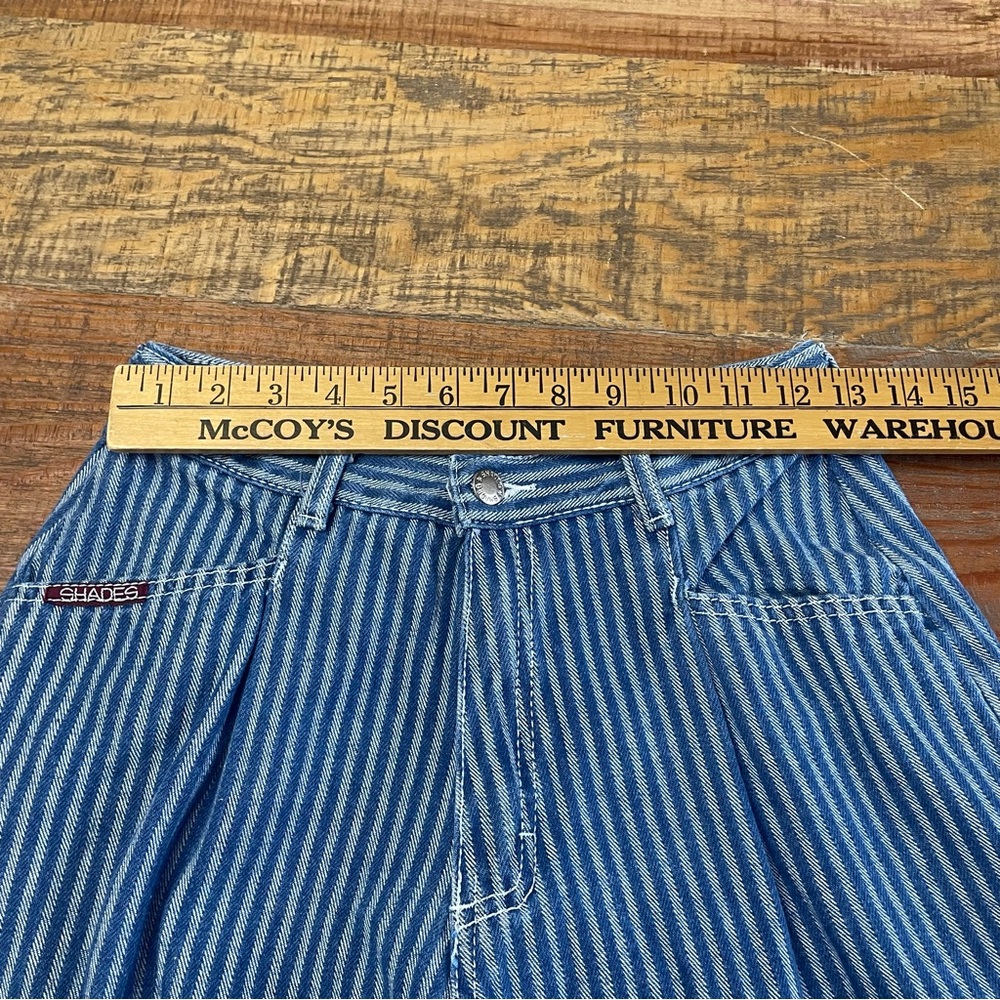 Vintage 1970’s Jeans Shades women’s size 11 striped mom jeans 100% Cotton - Picture 5 of 13